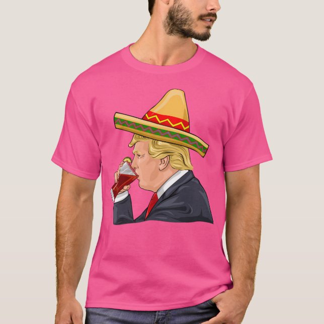 Donald Trump Drinking Michelada T-Shirt (Front)
