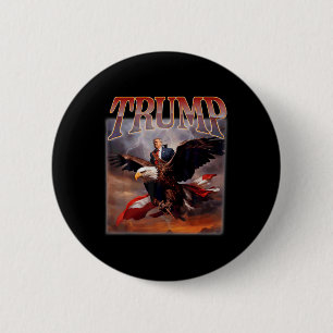 Donald Trump Eagle Usa President 2024 Take America 6 Cm Round Badge