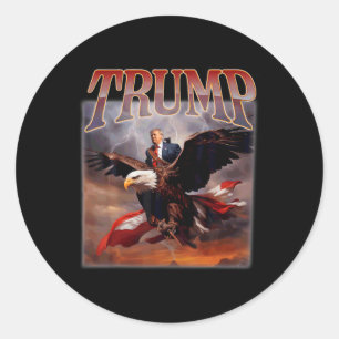 Donald Trump Eagle Usa President 2024 Take America Classic Round Sticker