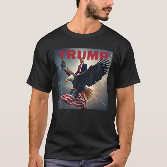 Donald Trump Eagle USA President America T-Shirt (Front)