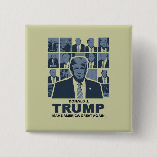 DONALD TRUMP ERA 15 CM SQUARE BADGE