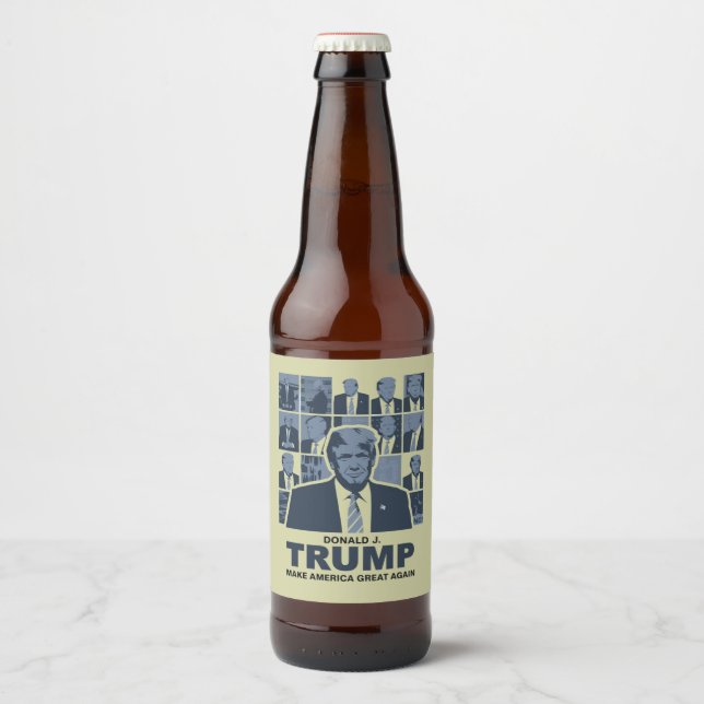 DONALD TRUMP ERA BEER BOTTLE LABEL (Front)