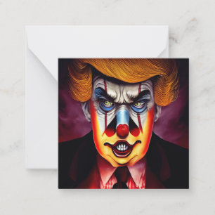 Donald Trump evil clown Card