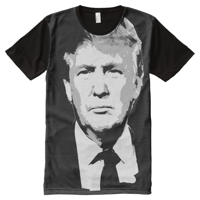 Donald Trump Face All-Over Print T-Shirt (Front)