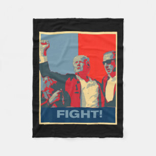 Donald Trump Fight Artwork Stand Strong Usa Fleece Blanket