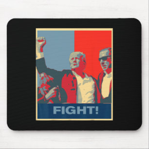 Donald Trump Fight Artwork Stand Strong Usa Mouse Mat