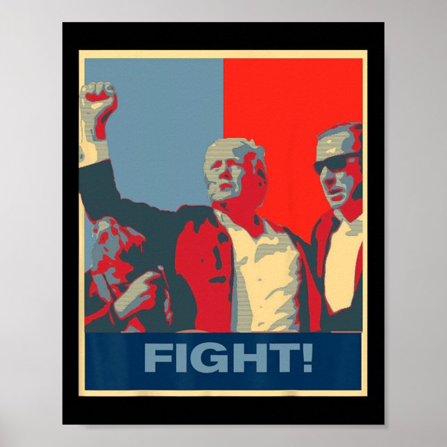 Donald Trump Fight Artwork Stand Strong Usa  Poster (Front)