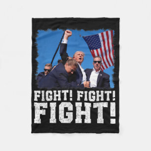 Donald Trump Fight Fighting Fighters Supporters Am Fleece Blanket