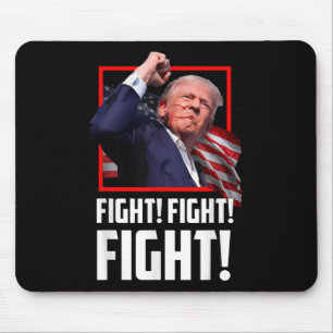 Donald Trump Fight Fighting Fighters Supporters Am Mouse Mat