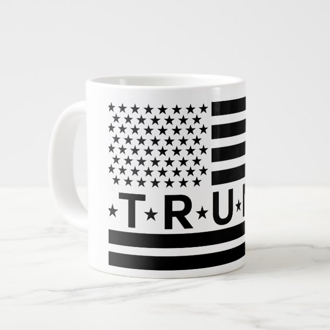 Donald Trump Flag 2024 Take America Back  Large Coffee Mug (Front Left)