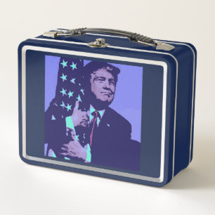 Donald Trump Flag Hugger Metal Lunch Box
