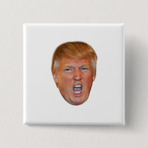 Donald Trump floating head 15 Cm Square Badge