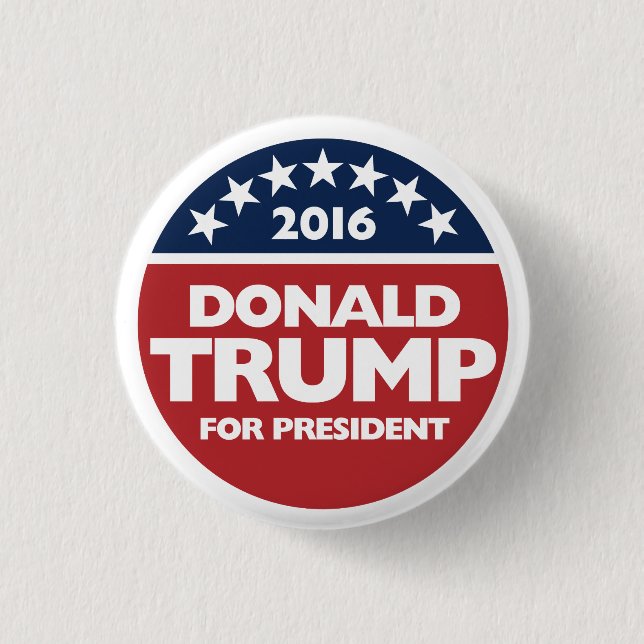 Donald Trump for president 2016 3 Cm Round Badge (Front)