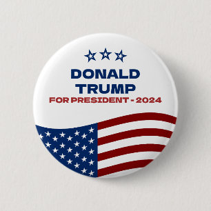 Donald Trump for President 2024  6 Cm Round Badge