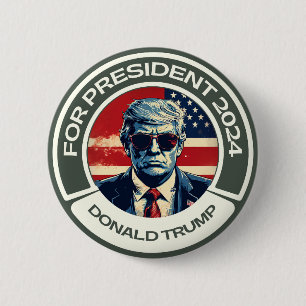 Donald Trump for president 2024 6 Cm Round Badge