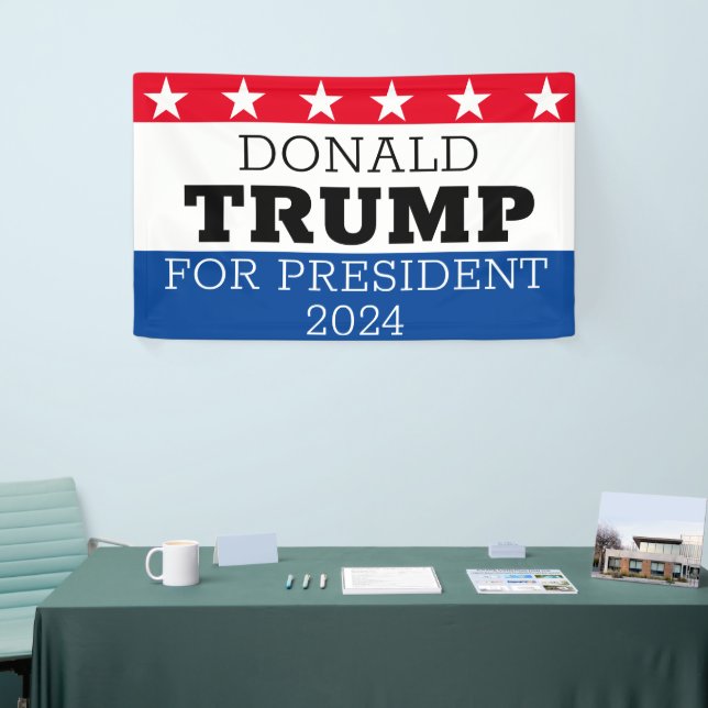 Donald Trump For President 2024 Banner (Tradeshow)