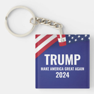 Donald Trump For President 2024 Modern Key Ring