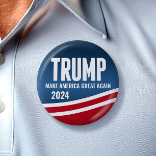 Donald Trump for President 2024 - Modern Swoop 6 Cm Round Badge