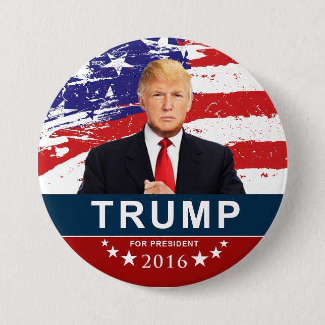 Donald Trump for President 3 Inch Round Button (Front)