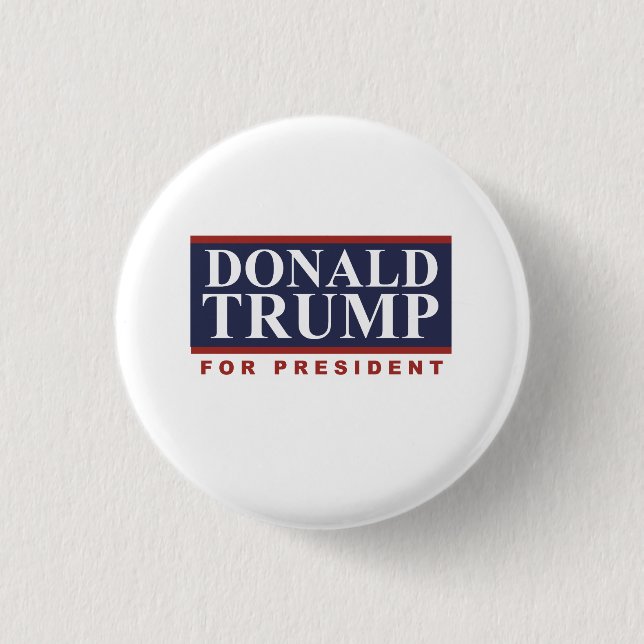 Donald Trump for President Campaign Sign 2016 3 Cm Round Badge (Front)
