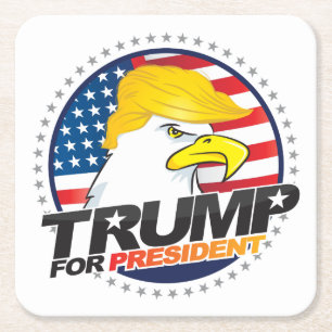 Donald Trump For President Eagle Hair Coasters