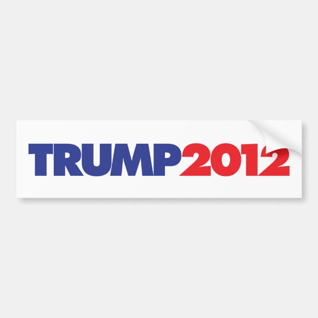 Donald Trump for President in 2012 Bumper Sticker (Front)