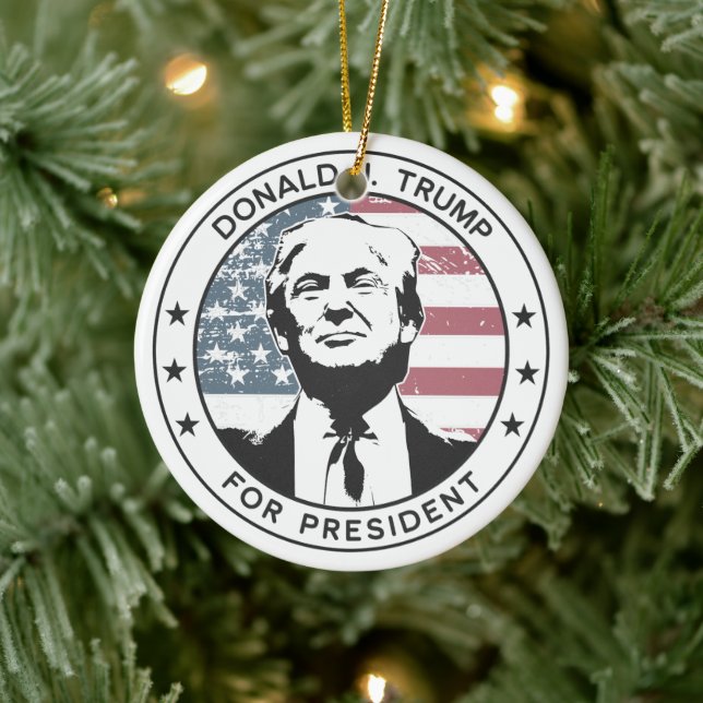Donald Trump for President #MAGA Ceramic Tree Decoration (Tree)