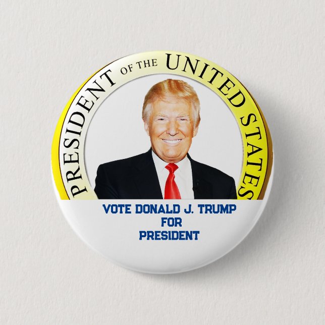 Donald TRUMP-for President of USA_ 6 Cm Round Badge (Front)