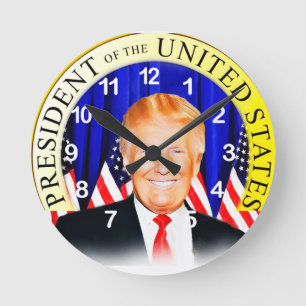 Donald TRUMP-for President of USA _ Round Clock