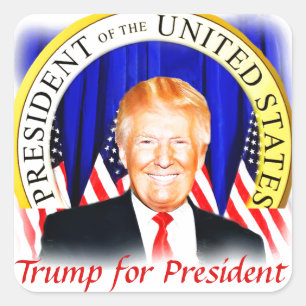 Donald TRUMP-for President of USA _ Square Sticker