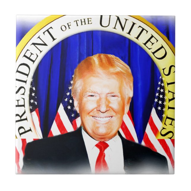 Donald TRUMP-for President of USA _ Tile (Front)