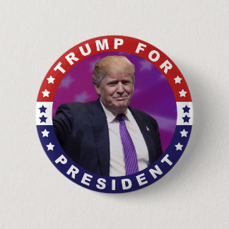 Donald Trump for President Photo Retro Button