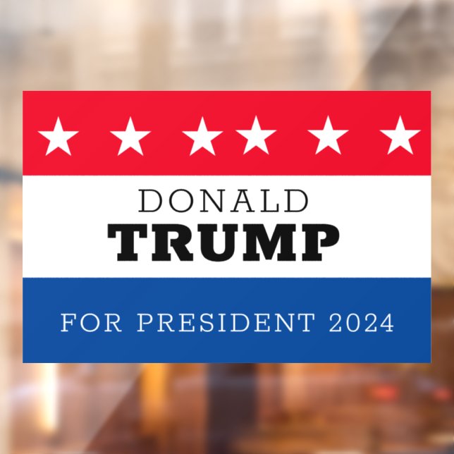 Donald Trump For President  Window Cling (Sheet 2)