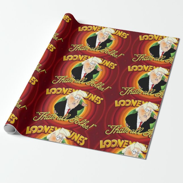 Donald Trump Funny Anti Trump Dump Trump Humor Wrapping Paper (Unrolled)