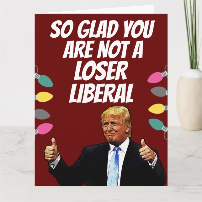 DONALD TRUMP FUNNY BIG CHRISTMAS CARDS CARD (Front)
