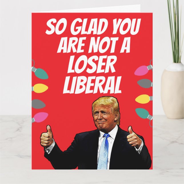 DONALD TRUMP FUNNY CHRISTMAS GREETING CARD (Front)