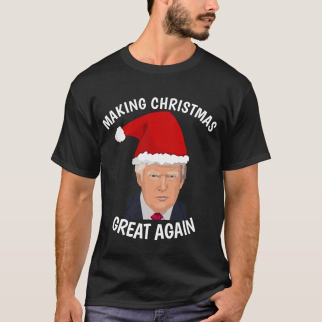 DONALD TRUMP FUNNY CHRISTMAS T-Shirts (Front)
