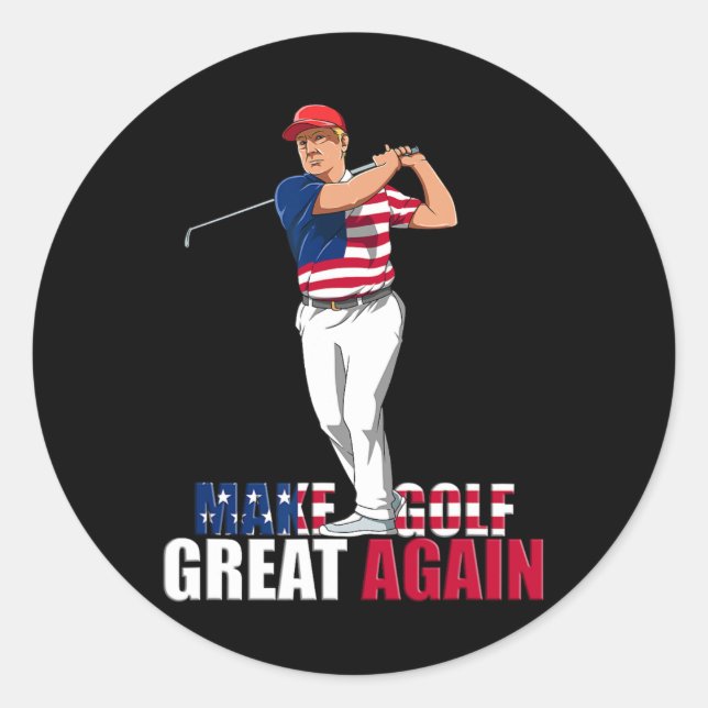Donald Trump - Funny Golf Gift  Classic Round Sticker (Front)