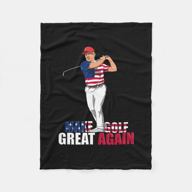 Donald Trump - Funny Golf Gift  Fleece Blanket (Front)