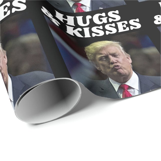DONALD TRUMP FUNNY KISS WRAPPING PAPER (Roll Corner)