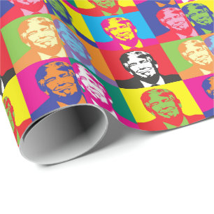 DONALD TRUMP funny POP ART WRAPPING PAPER