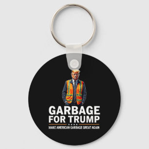 Donald Trump Garbage Orange Reflective Safety Vest Key Ring
