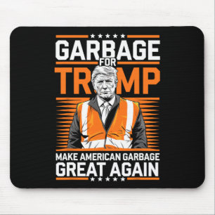 Donald Trump Garbage Orange Reflective Safety Vest Mouse Mat