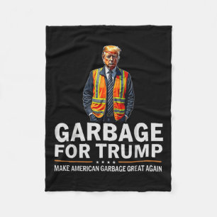 Donald Trump Garbyge Orange Reflective Safety Vest Fleece Blanket
