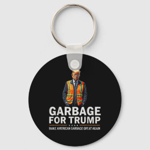 Donald Trump Garbyge Orange Reflective Safety Vest Key Ring