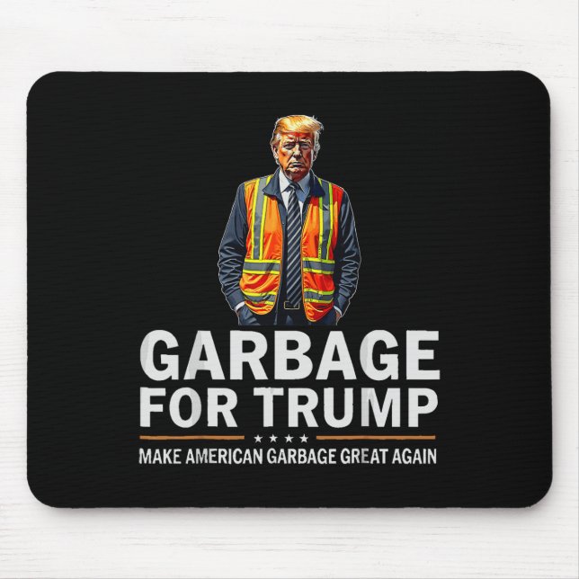 Donald Trump Garbyge Orange Reflective Safety Vest Mouse Mat (Front)