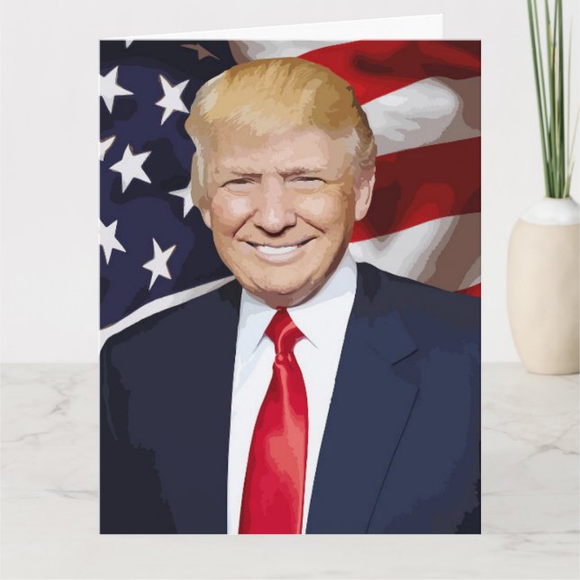 DONALD TRUMP GET WELL big GREETING CARD (Front)