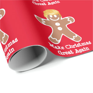 Donald Trump Gingerbread man Wrapping Paper