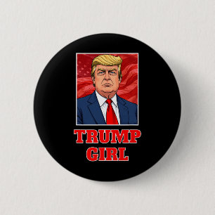 Donald Trump Girl Funny Great America President Su 6 Cm Round Badge