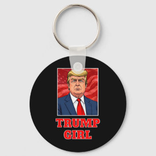 Donald Trump Girl Funny Great America President Su Key Ring